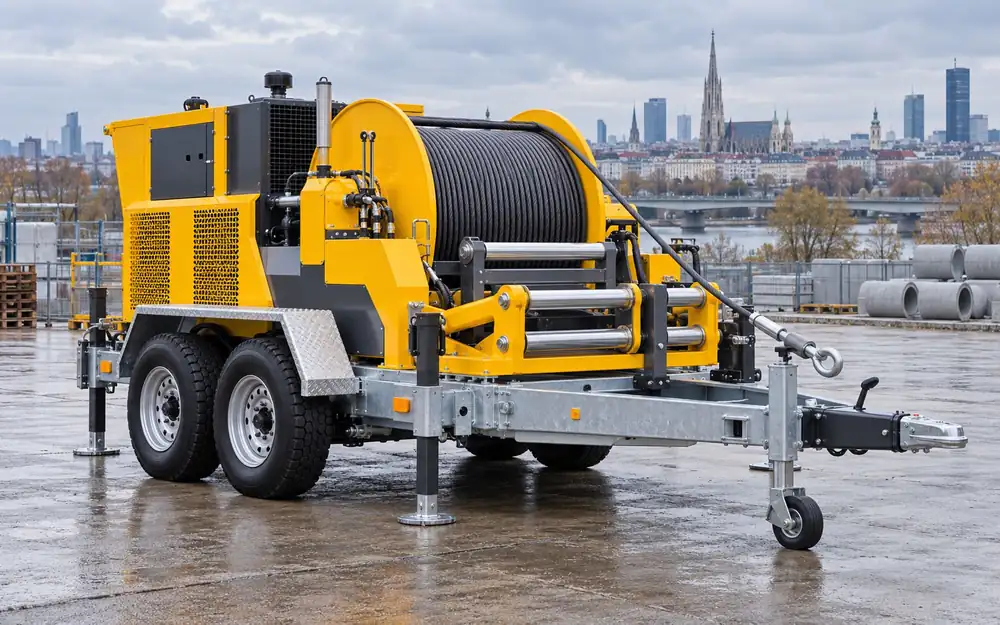Cable winch and pipe-pulling equipment equipment image