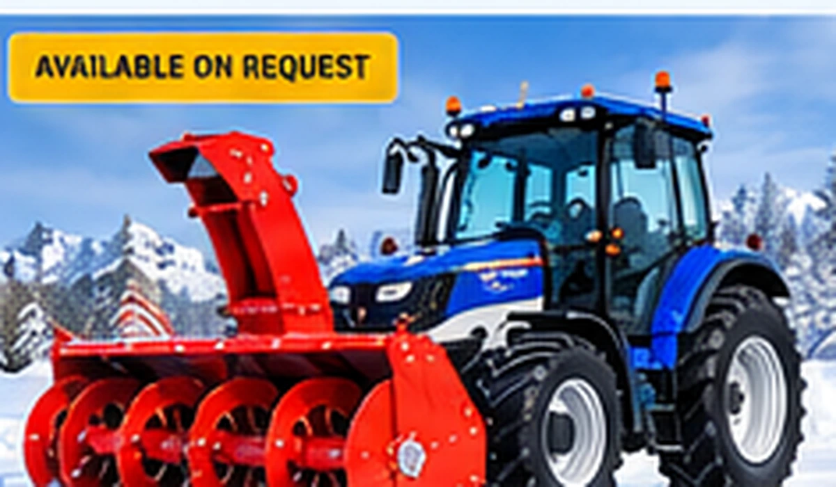 Compact tractor with snow blower