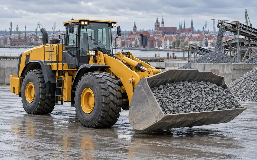 Heavy quarry wheel loader equipment image
