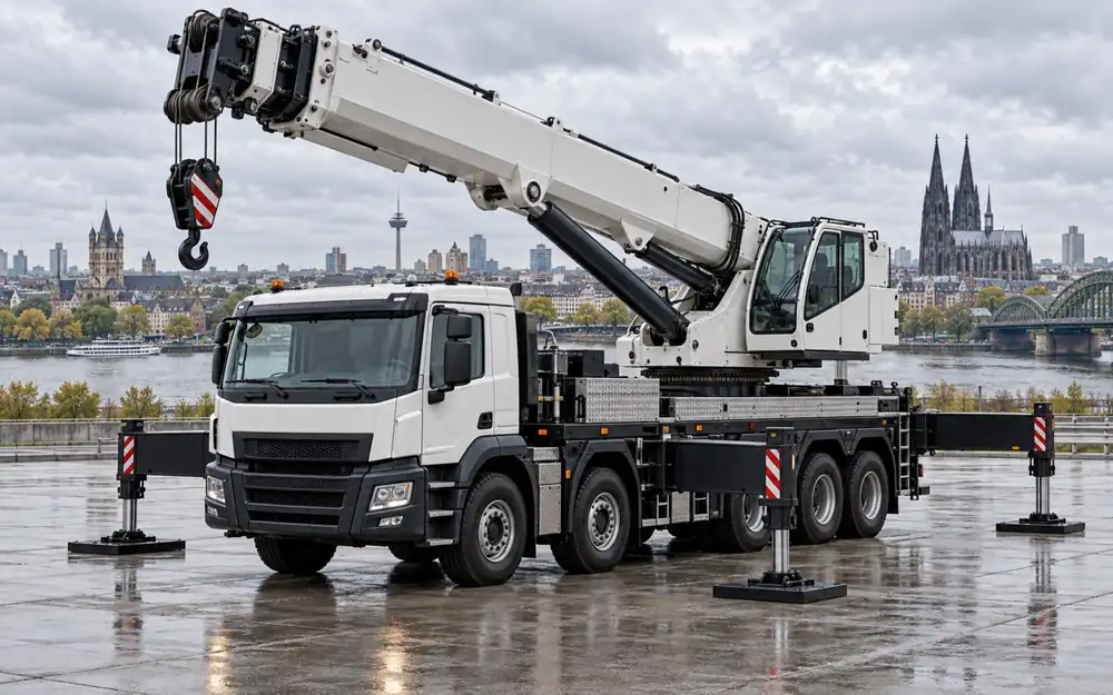 Heavy truck-mounted hydraulic crane equipment image