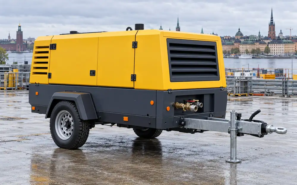 Large towable air compressor equipment image