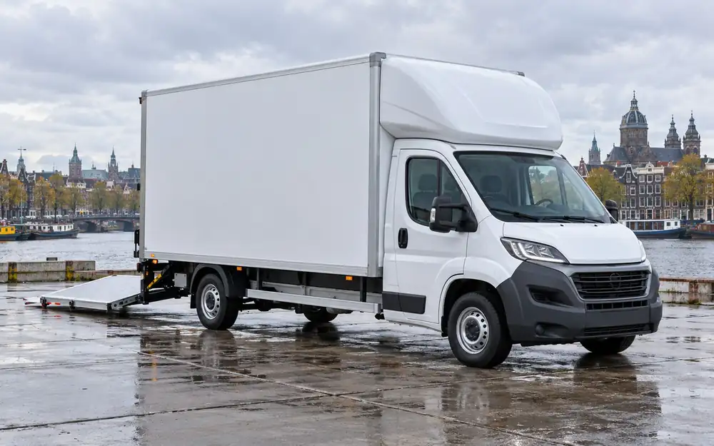 Luton box van with tail lift equipment image