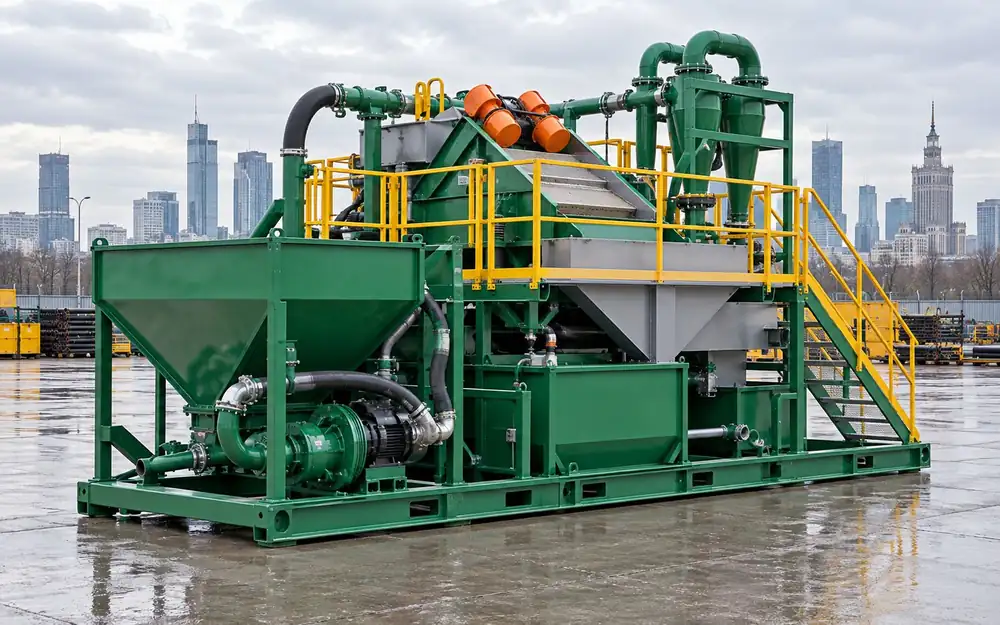 Mud mixing and recycling system equipment image