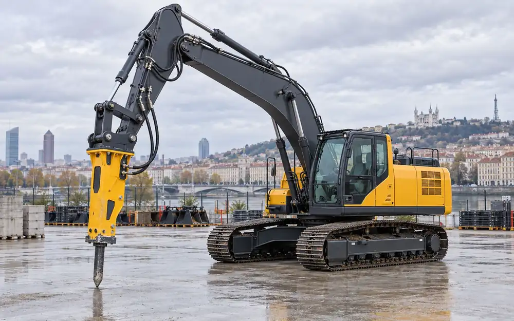 Rock breaker attachment equipment image