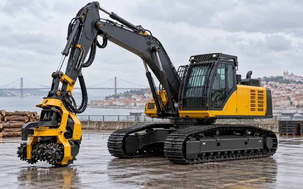Tracked forestry excavator equipment image