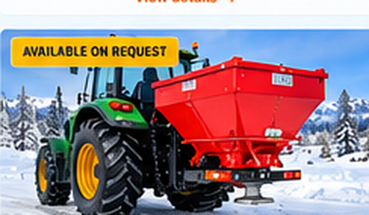 Tractor-mounted gritter / salt spreader