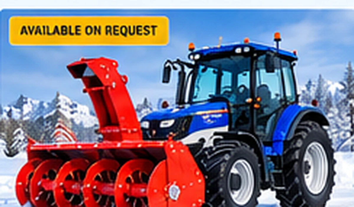 Tractor-mounted snow blower