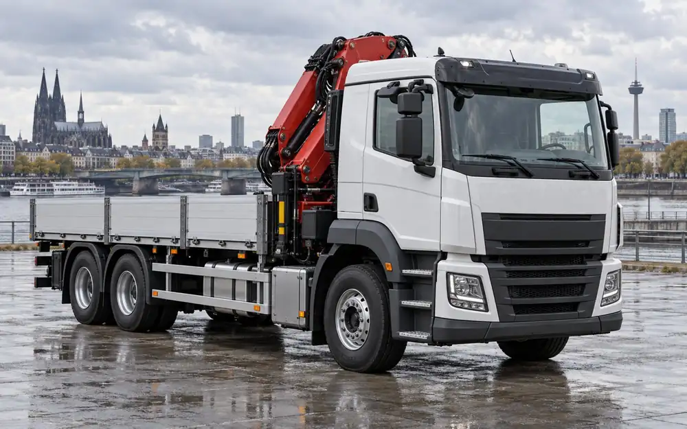 Truck-mounted knuckle-boom crane equipment image