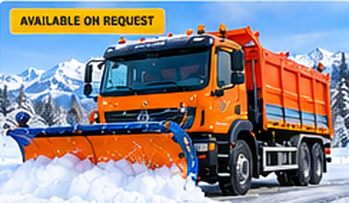 Truck-mounted snowplough truck