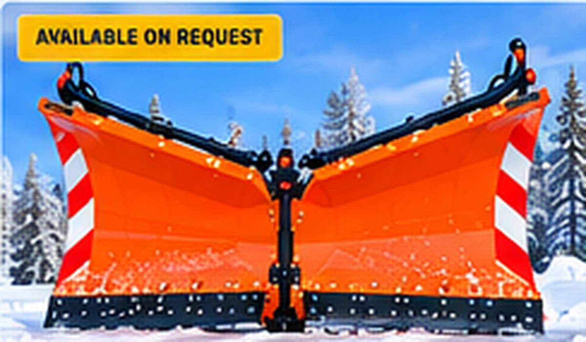 V-plough / reversible snowplough attachment