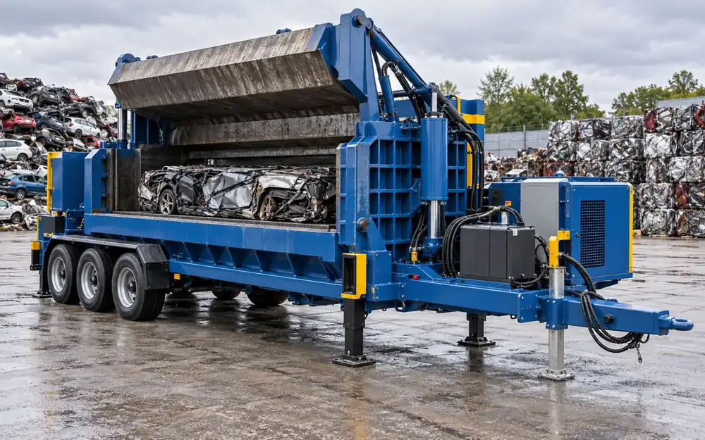 Vehicle crusher and baler equipment image