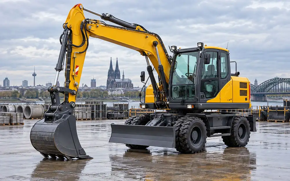 Wheeled excavator equipment image